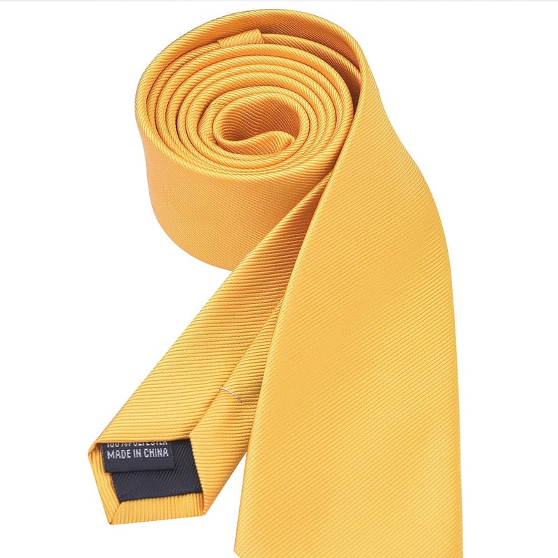 Branduce 2.4"（6cm） Solid Pure Color Skinny Tie Plain Slim Necktie for Men - Image 3
